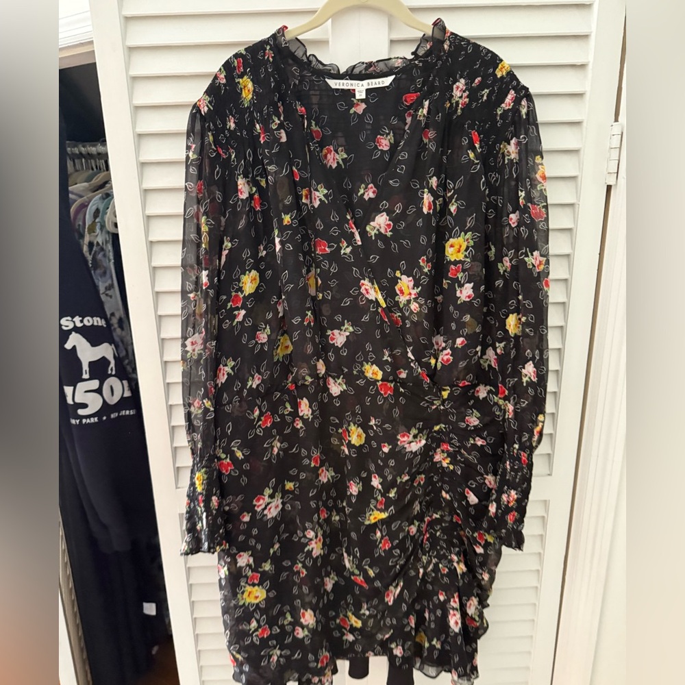 Veronica Beard Black Floral Dress